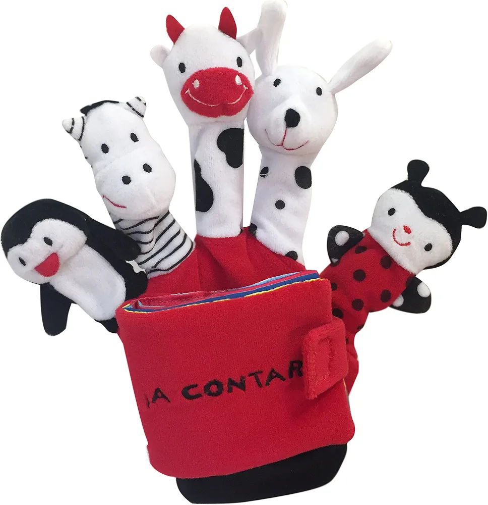 Libro de guante de tela con títeres de dedos: ¡A Contar!