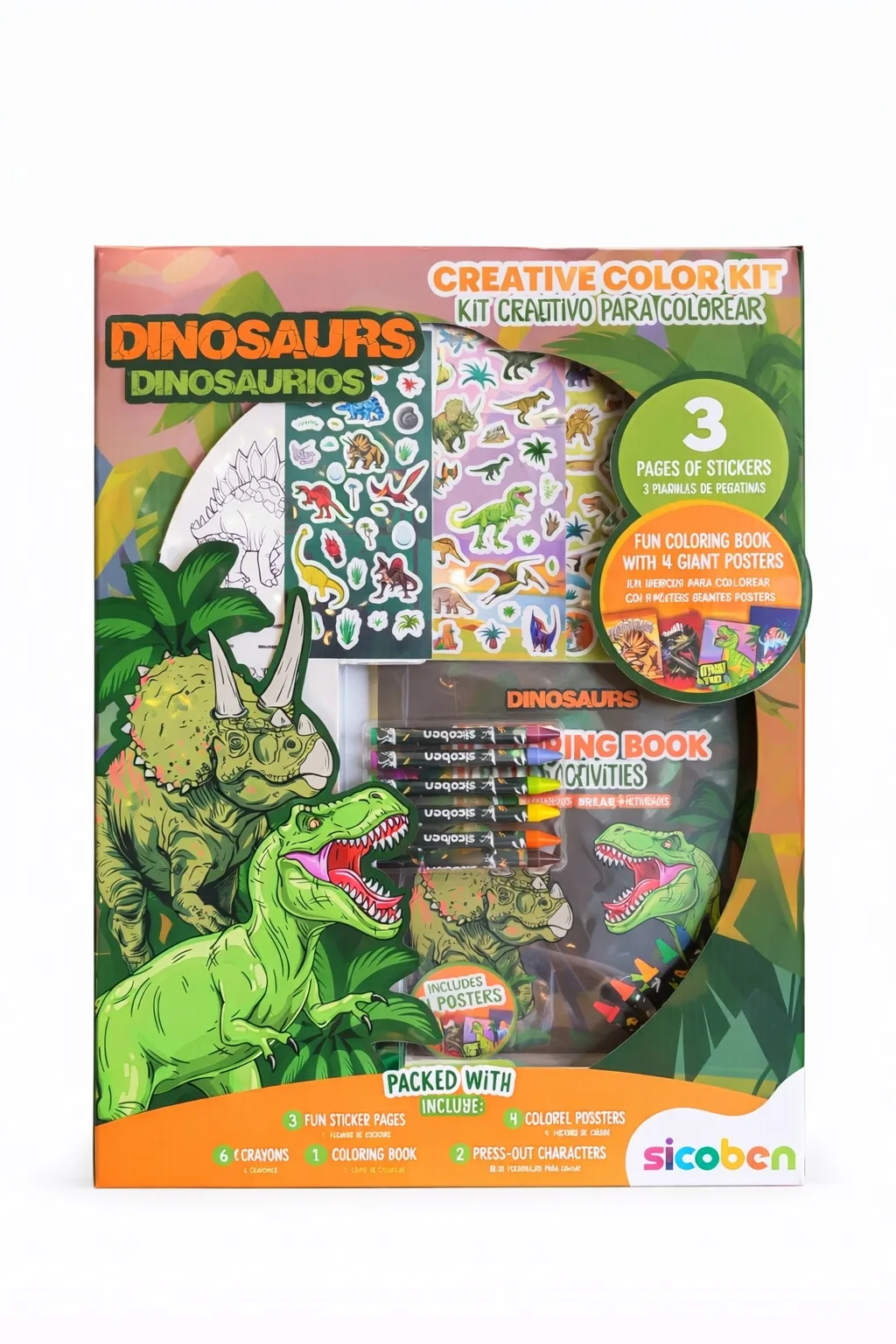Kit Creativo para colorear Dinosaurios